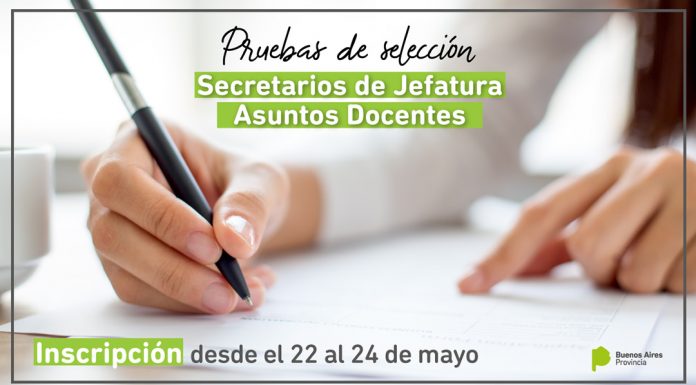 Secretaría de Asuntos Docentes: abre la inscripción de pruebas