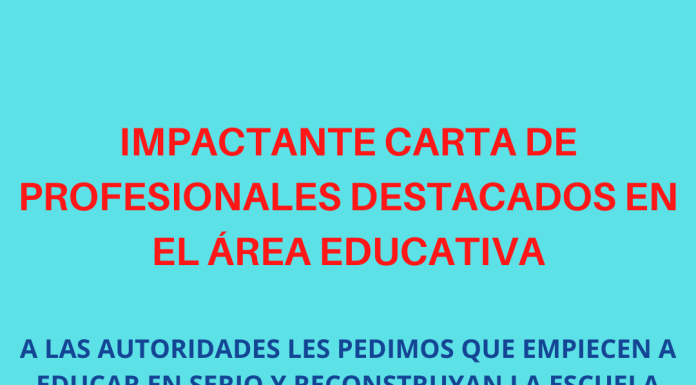 INFOBAE: ¨A LAS AUTORIDADES LES PEDIMOS QUE EMPIECEN A EDUCAR EN SERIO Y RECONSTRUYAN LA ESCUELA ARGENTINA¨